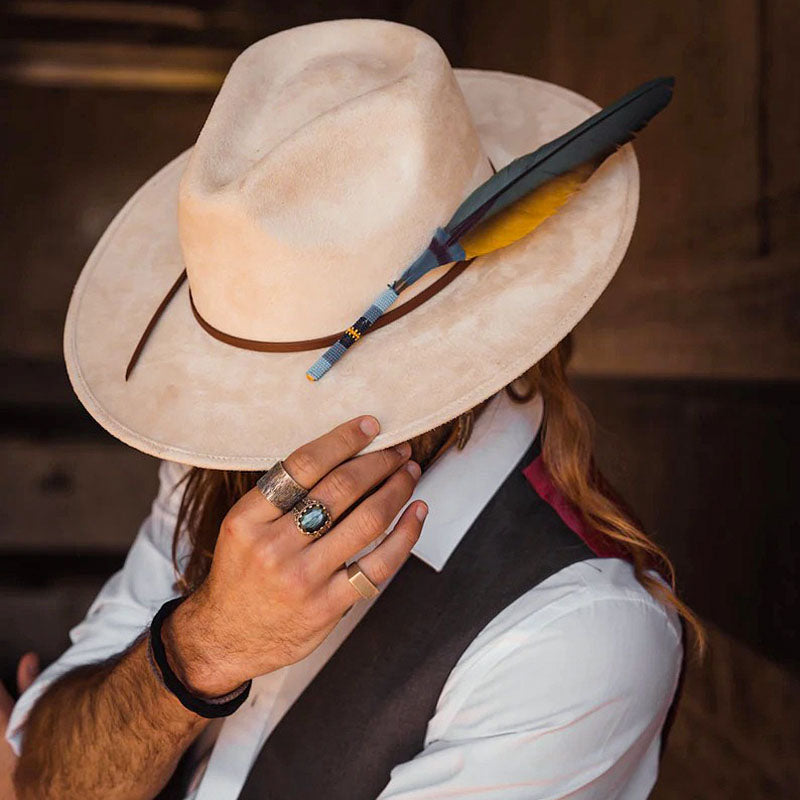 Aristocratic Attire Burning Feather Fedora - Image 2