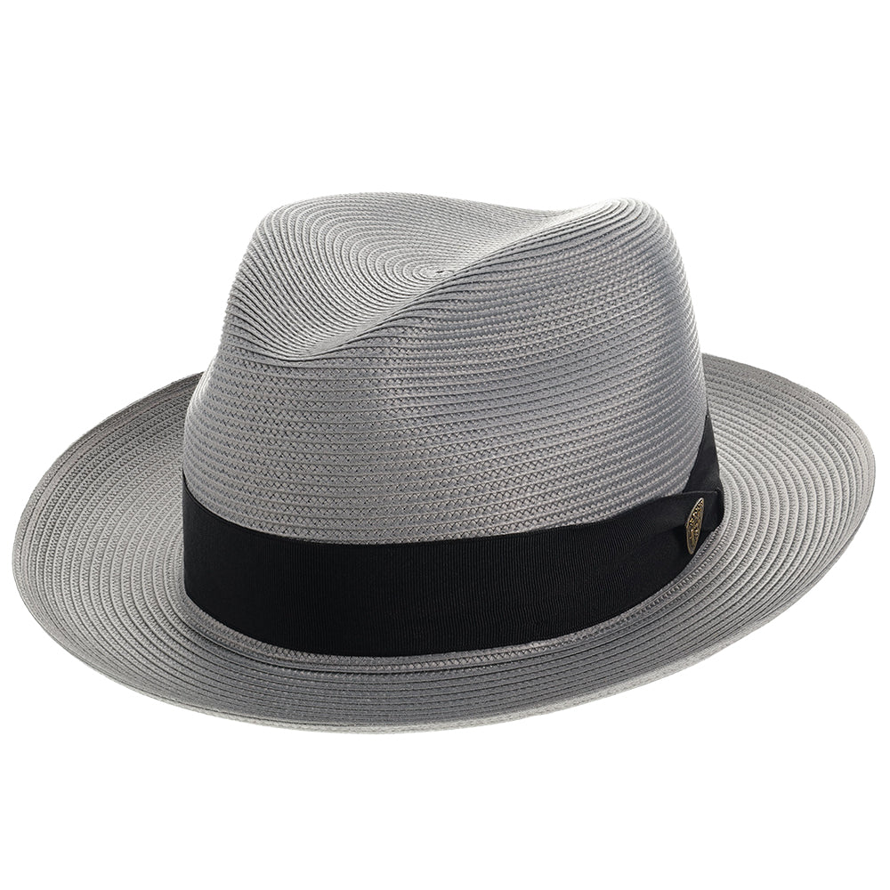 Black Straw Fedora Hat - Image 11