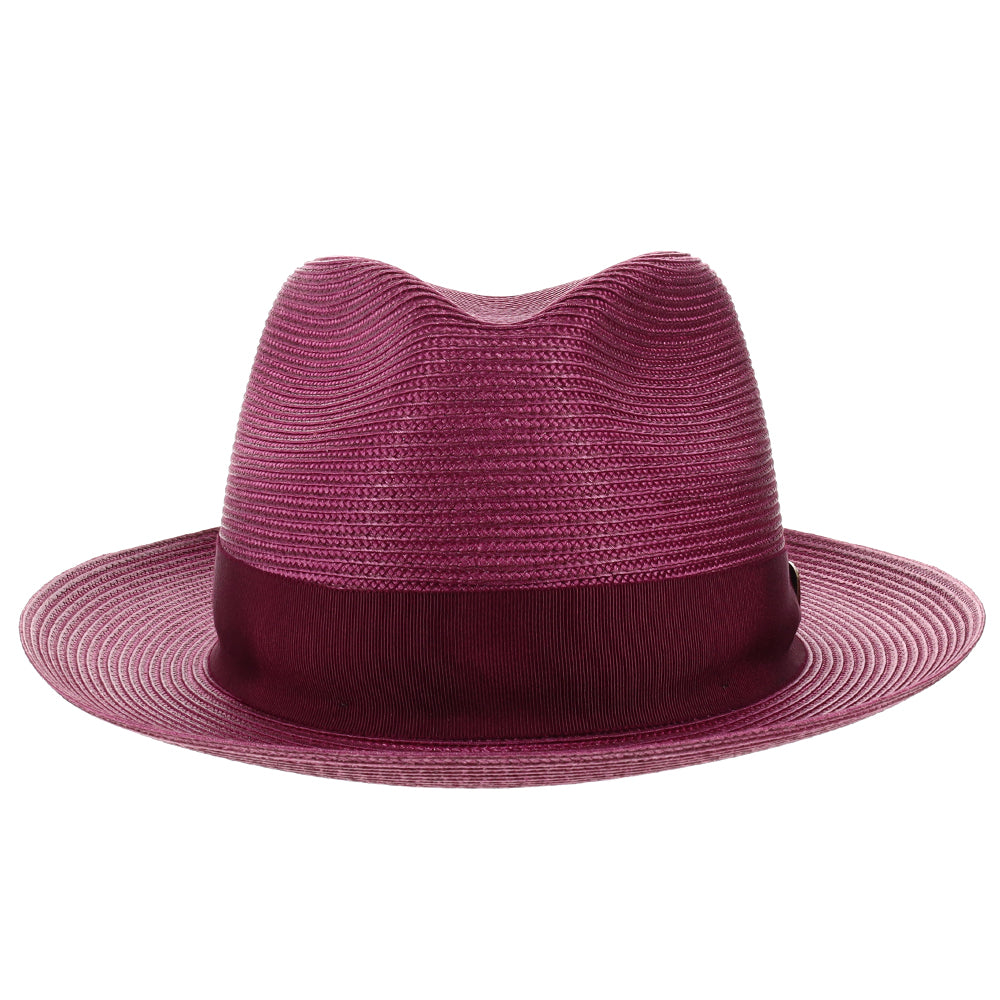 Black Straw Fedora Hat - Image 7