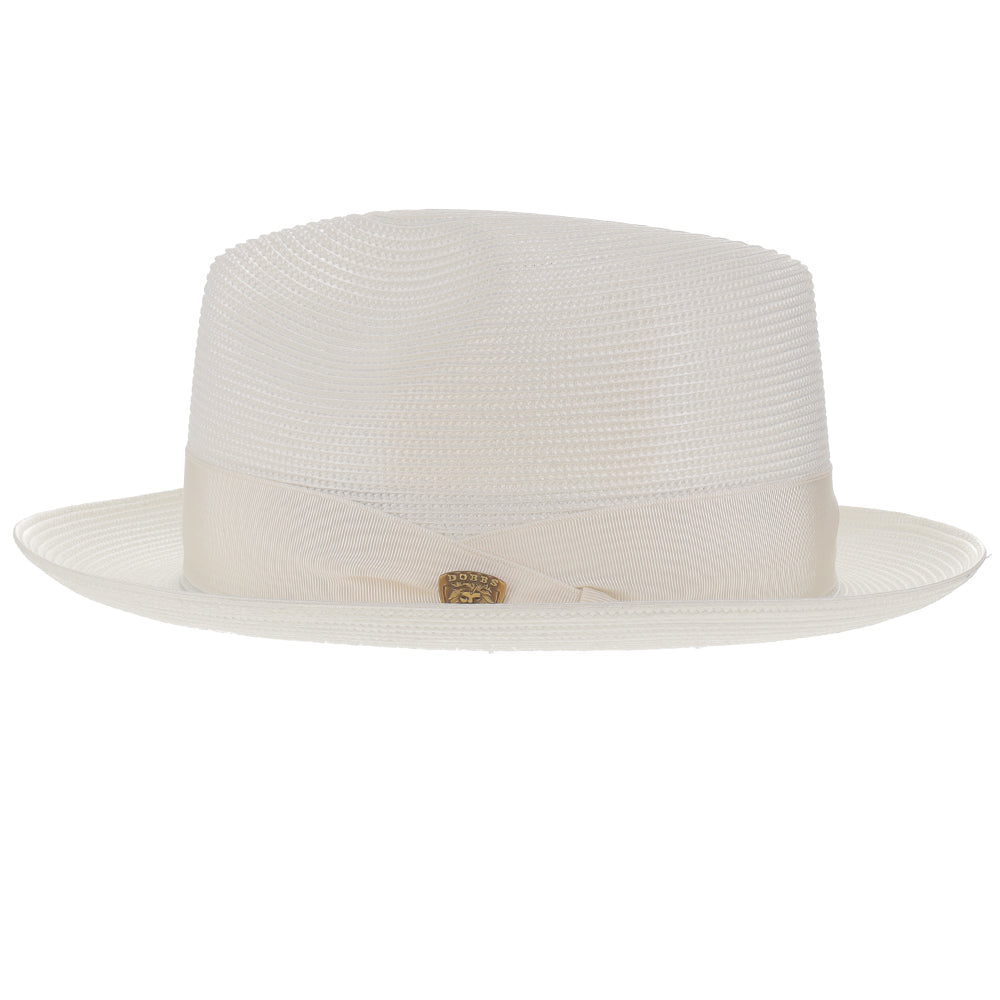Burgundy Straw Fedora Hat - Image 2