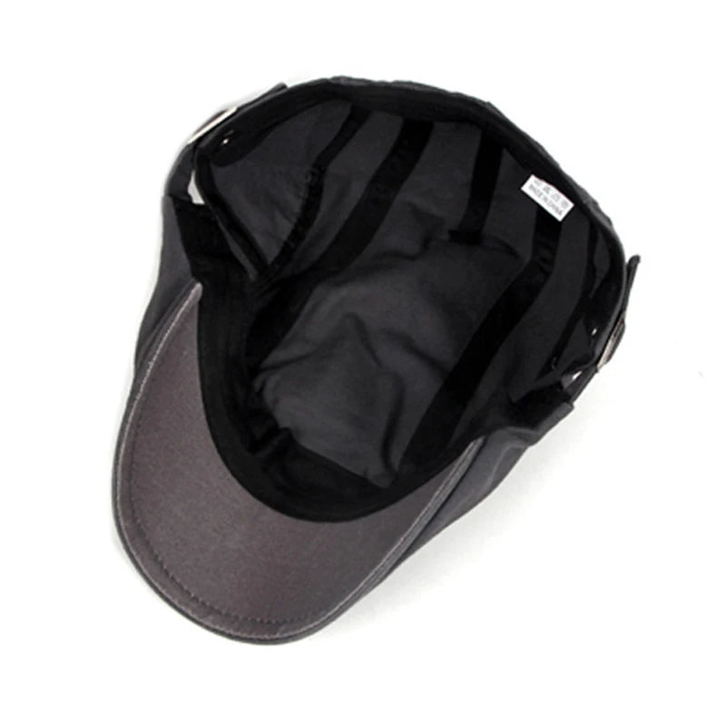 Casual Washed Cotton Spring Summer Flat Cap - Image 10