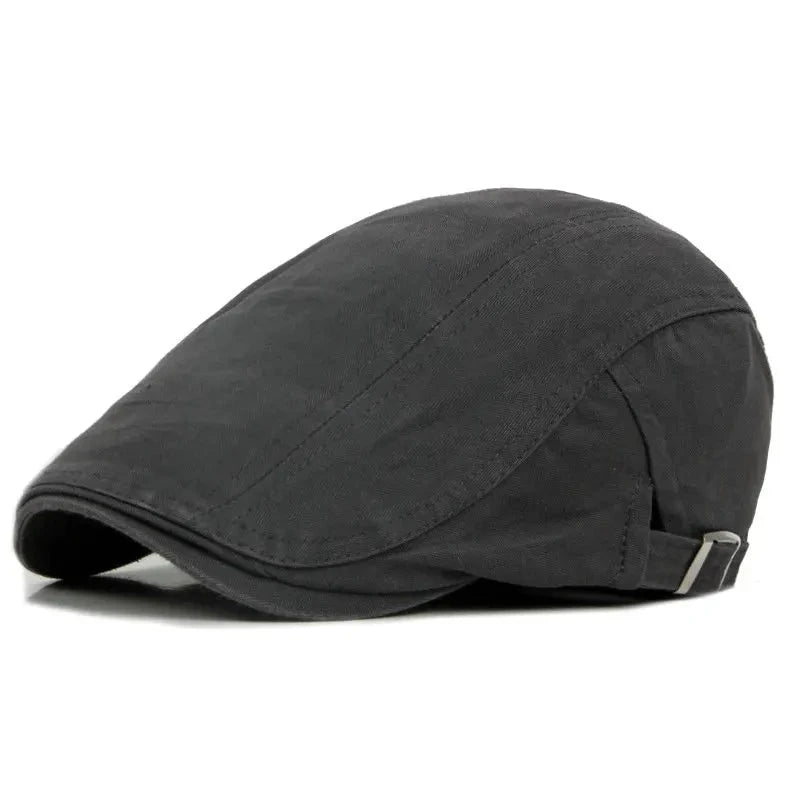 Casual Washed Cotton Spring Summer Flat Cap - Image 3
