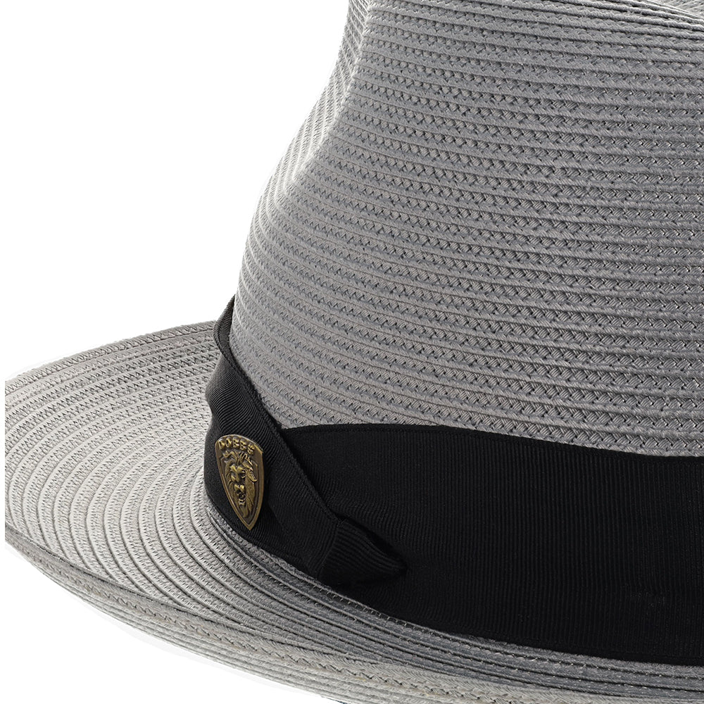 Classic Blue Straw Fedora Hat - Image 13