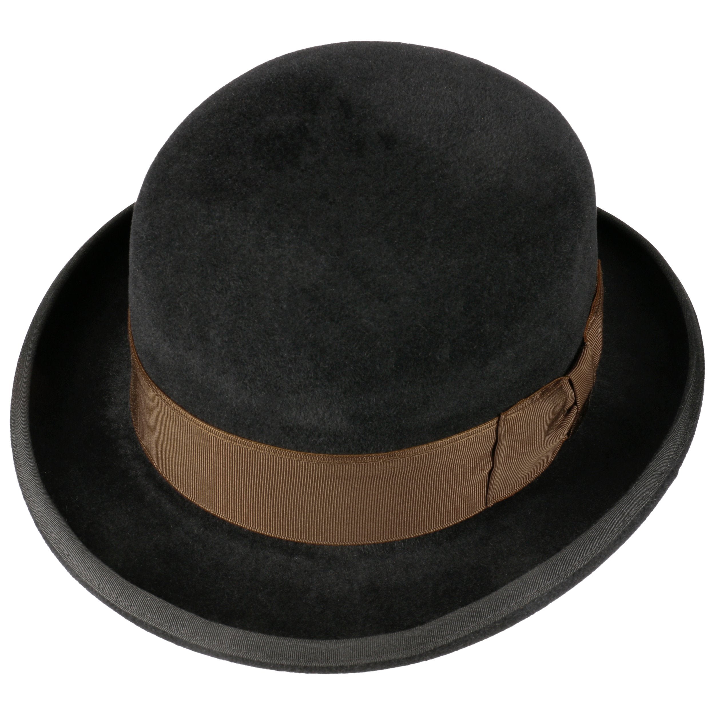 Classic Felt Black Bowler Hat - Image 2