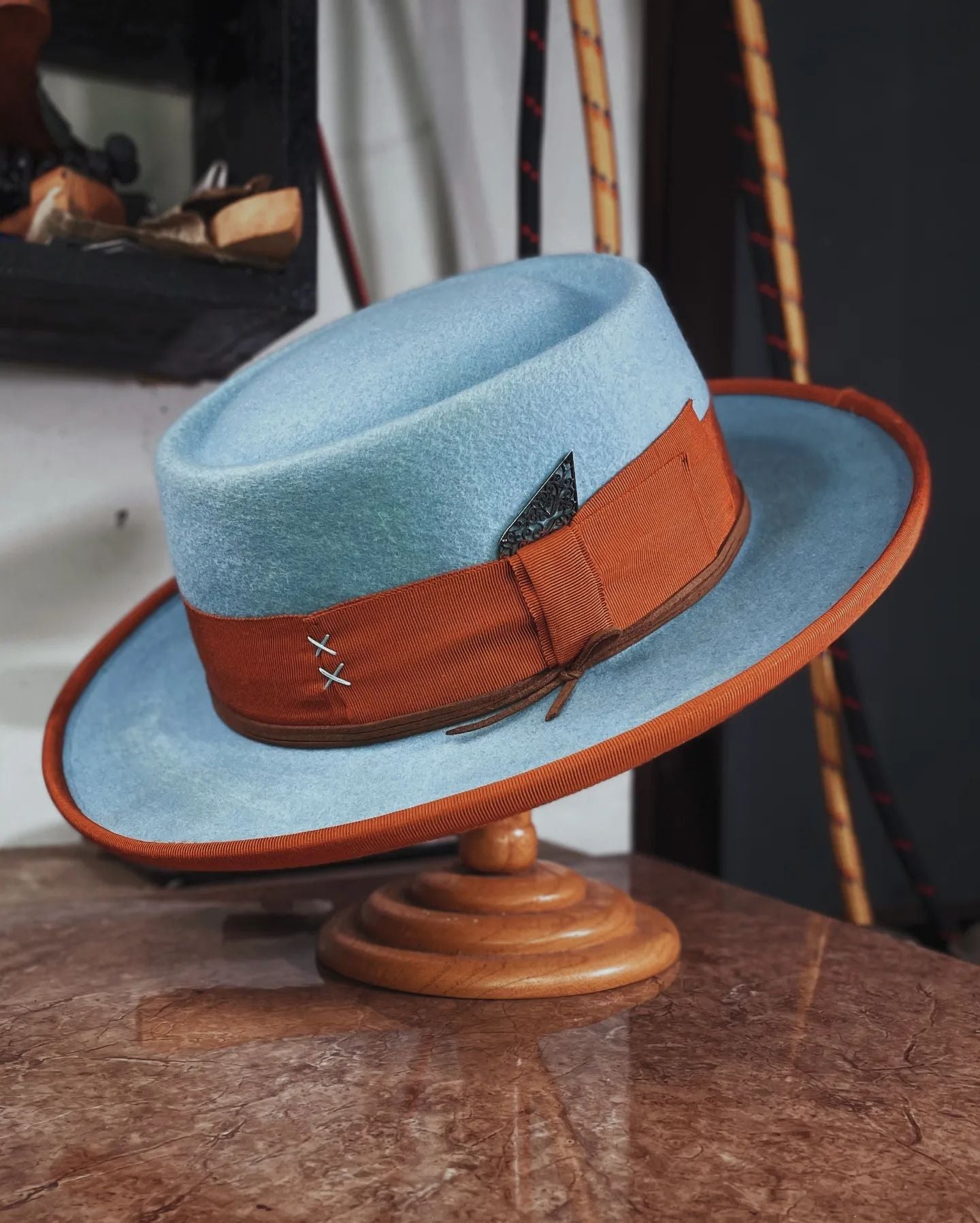 Classic Felt Pork Pie Hat - Image 3