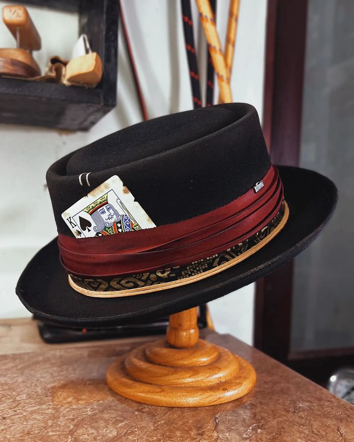 Classic Felt Pork Pie Hat - Image 6