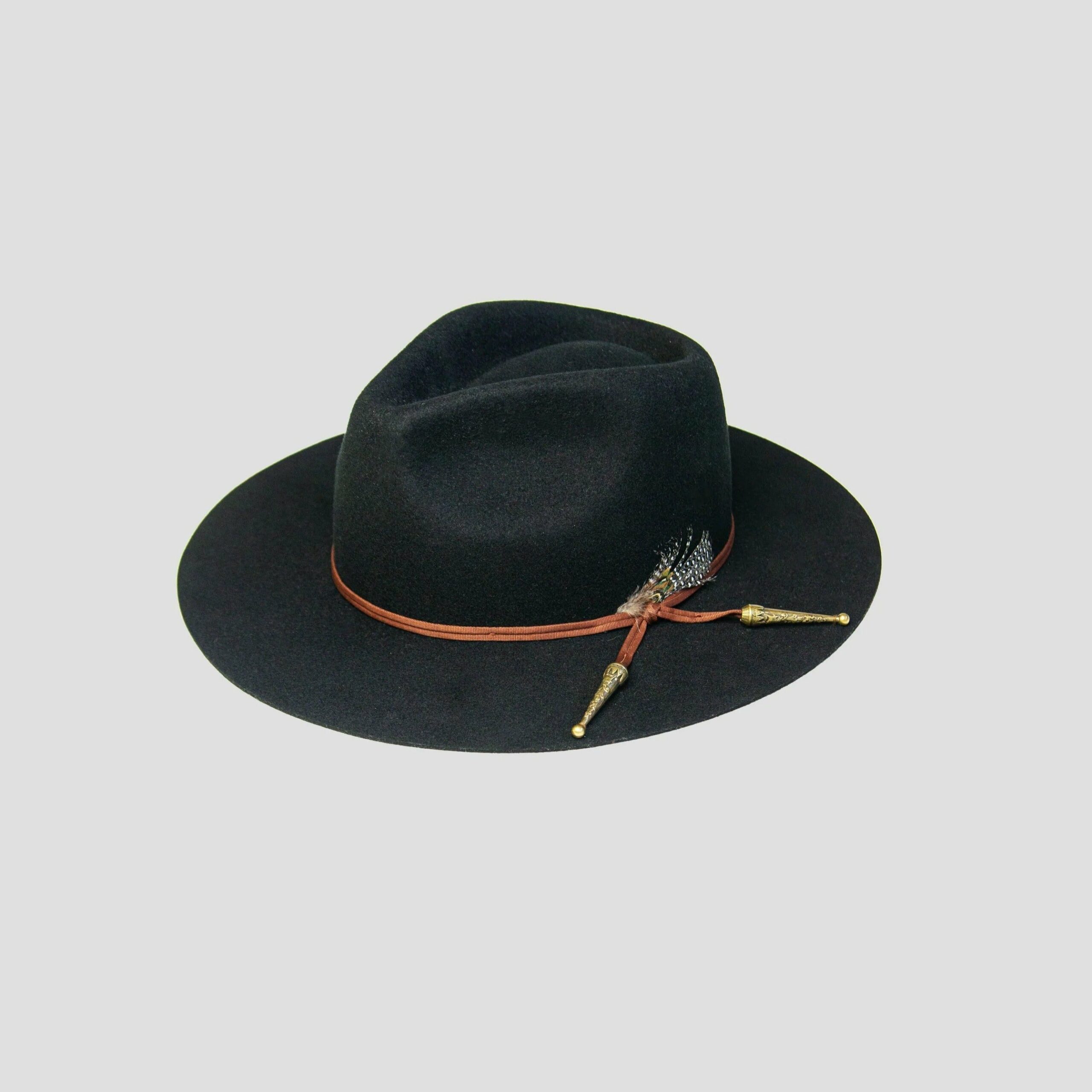 Classic Men's Felt Black Fedora Hat - Image 3