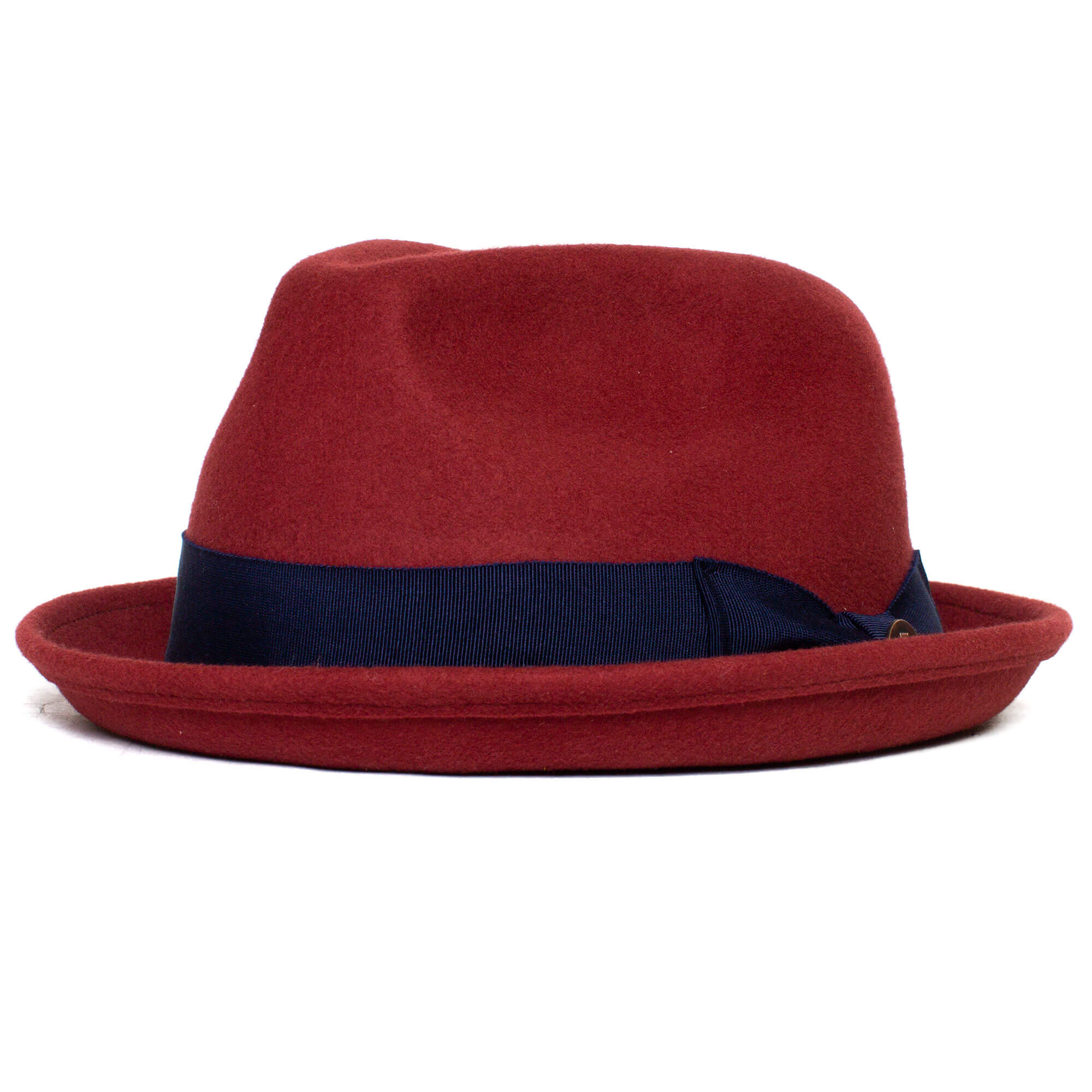 Classic Pork Pie Fedora Hat-Brown - Image 6