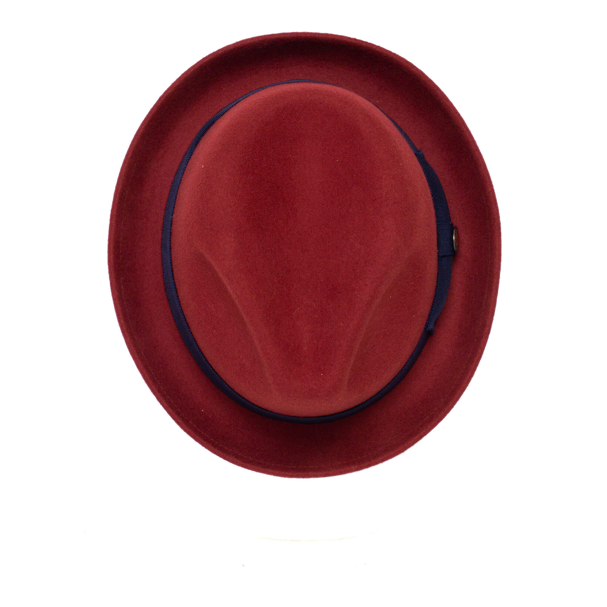 Classic Pork Pie Fedora Hat-Brown - Image 10