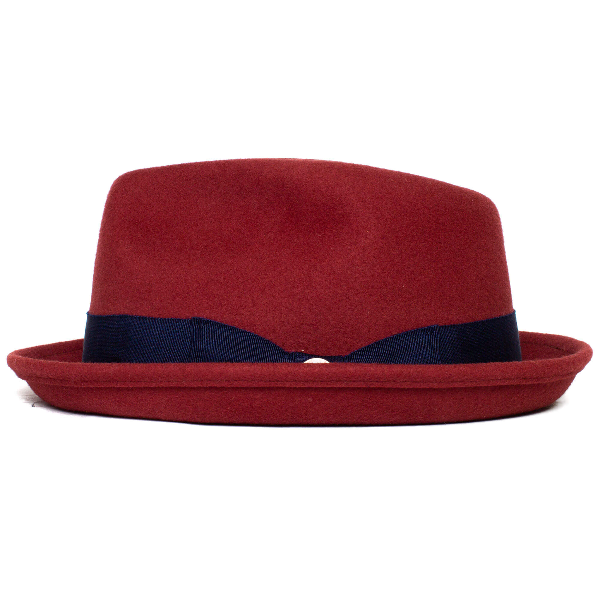 Classic Pork Pie Fedora Hat-Brown - Image 8