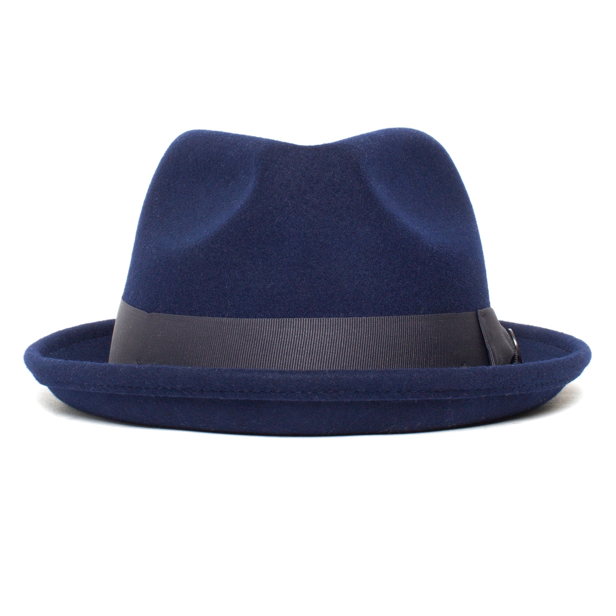 Classic Pork Pie Fedora Hat-Brown - Image 13