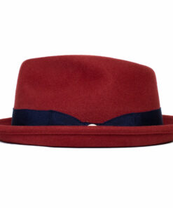 Classic Pork Pie Fedora Hat-Rust