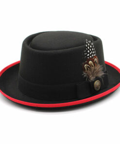 Cliff Bowler Hat-Black/Red