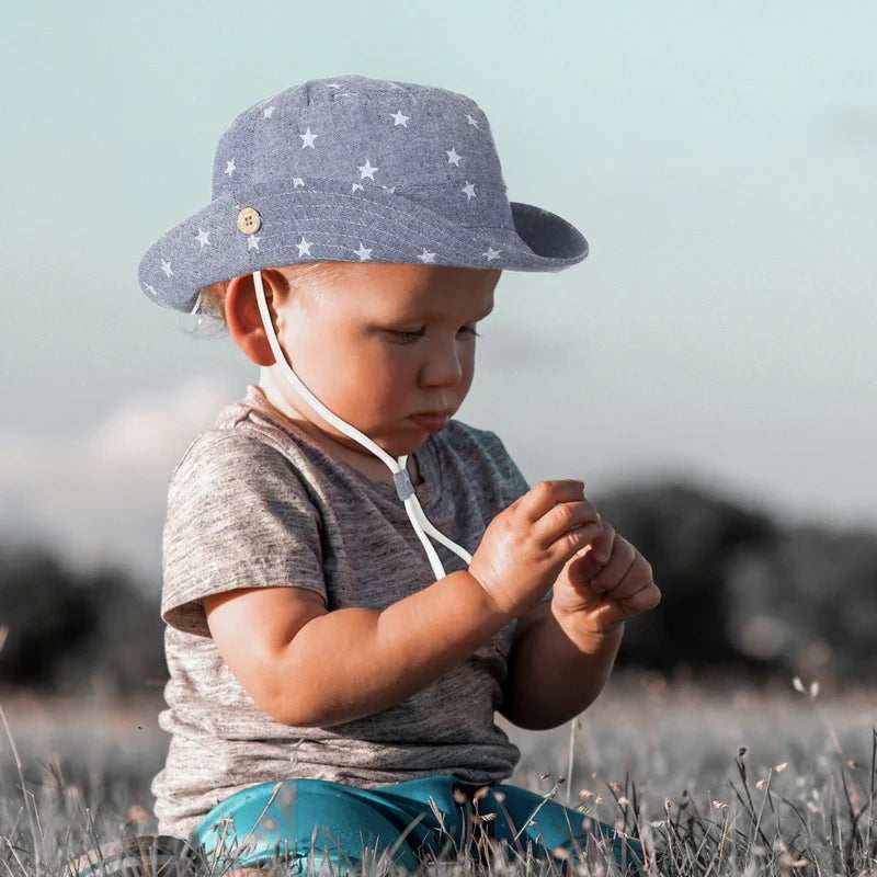 Cotton Cartoon Stars Printed Soft Baby Bucket Hat - Image 8