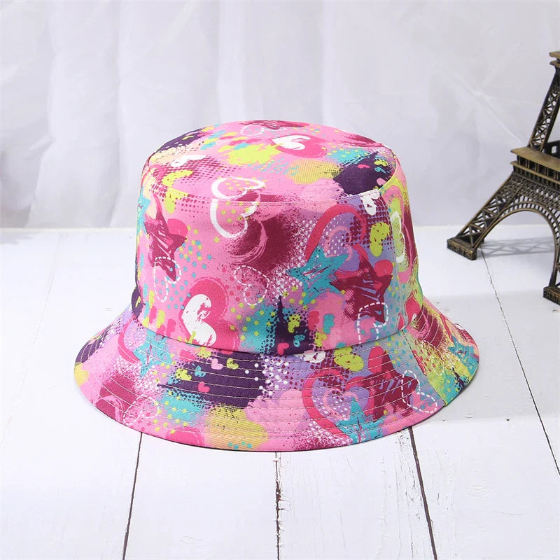 Cotton Check Print Bucket Hat Sun Hats - Image 3