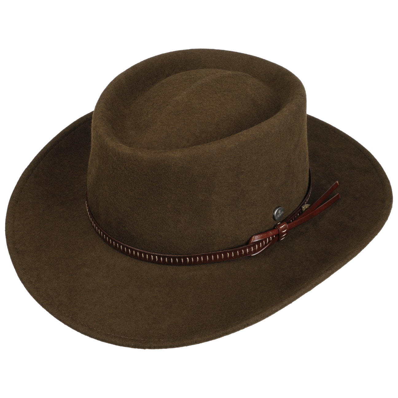 Dapper Gent's Fedora Western Wool Fedora Hat - Image 3