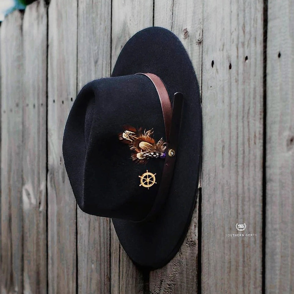 Dapper Men's Felt Fedora Hat Black - Image 6