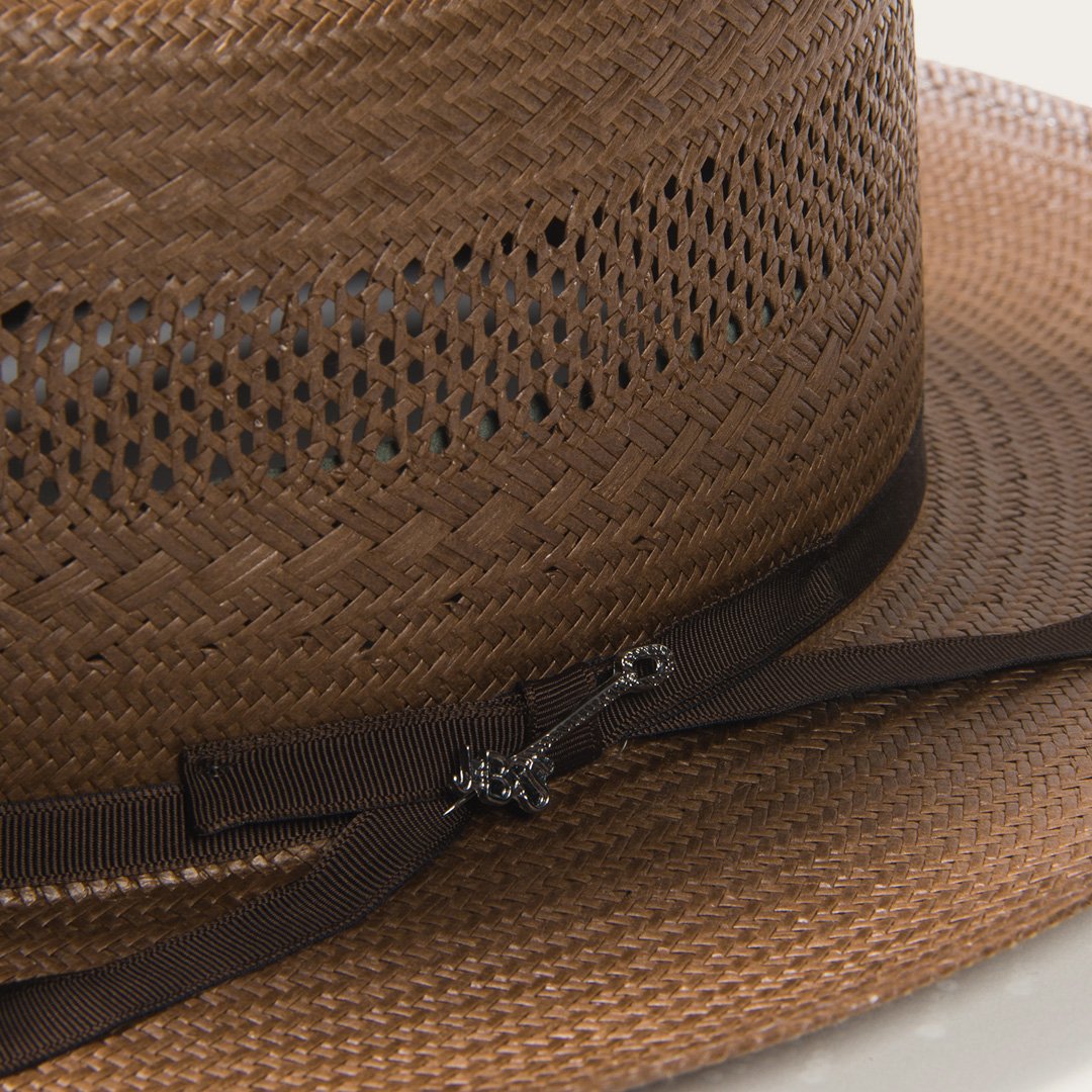 Distinguished Vented Straw Cowboy Hat - Image 9