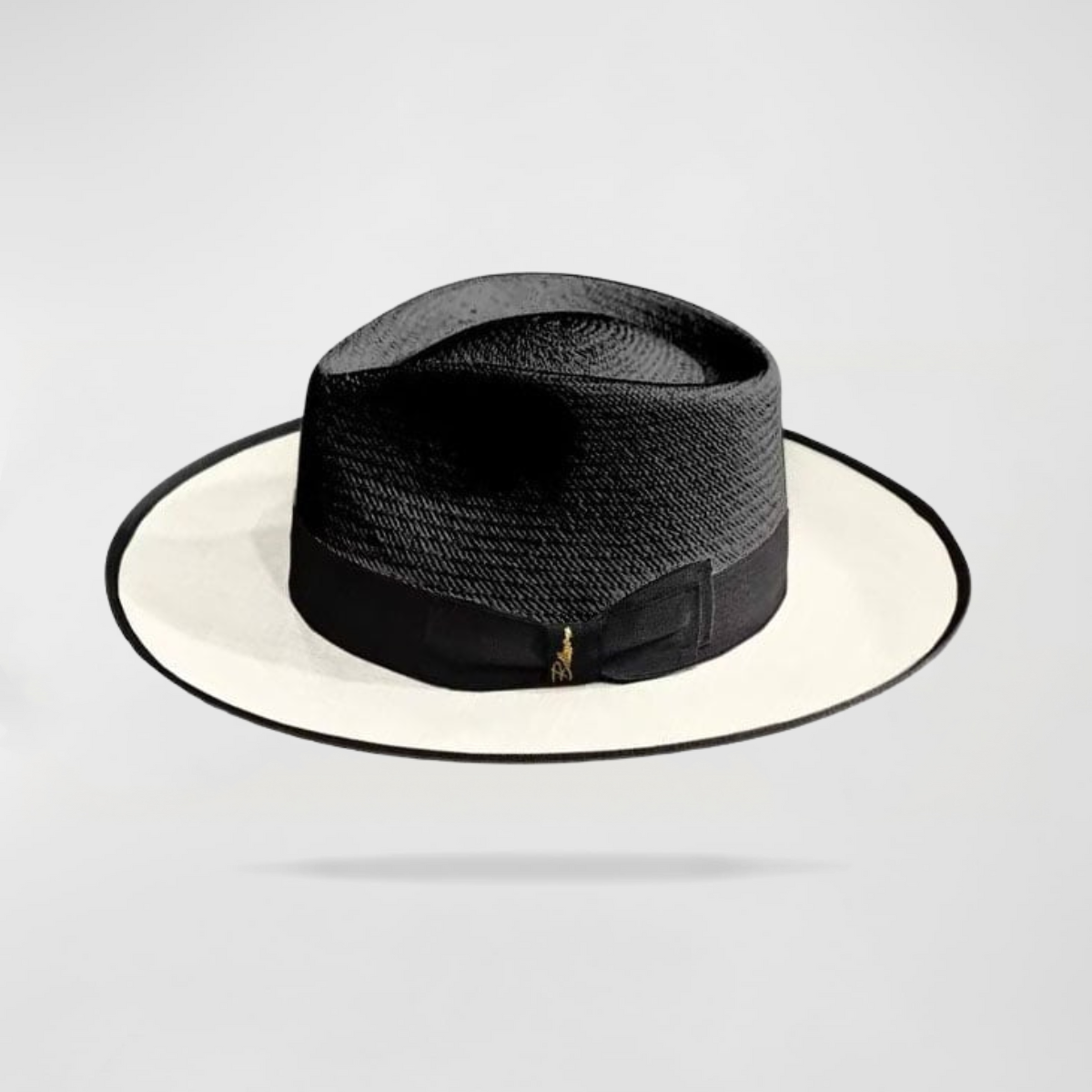Effortless Class Two Stone Straw Felt Fedora Hat-Black - Image 2