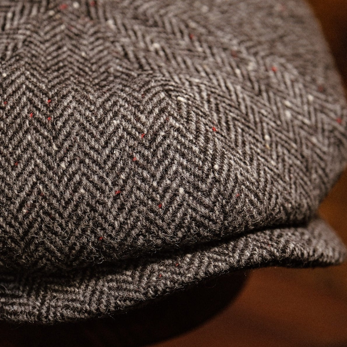 Eight-piece brown wool versatile newsboy cap - Image 2