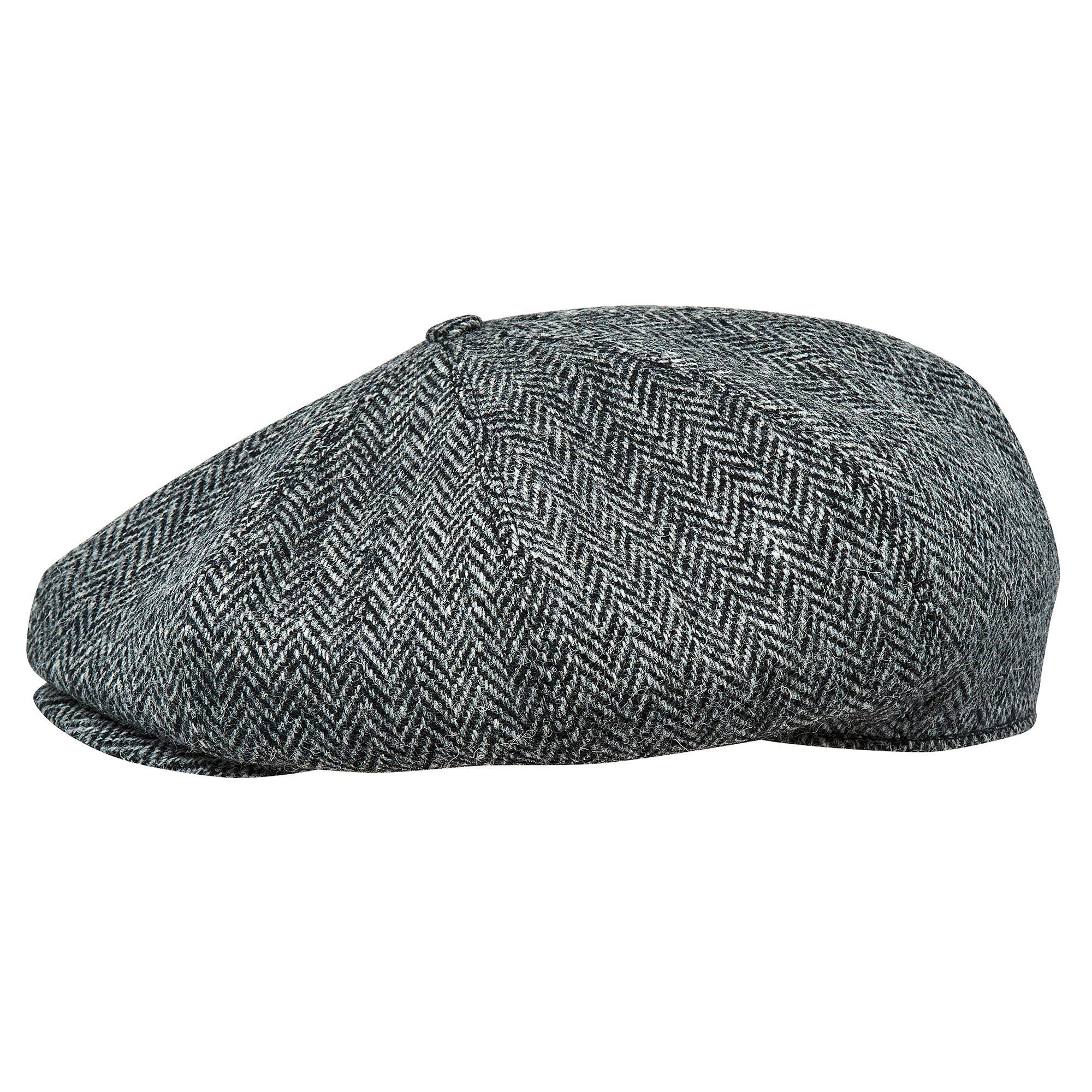 Eight Piece Herringbone Wool Newsboy Cap-Mint Green - Image 6