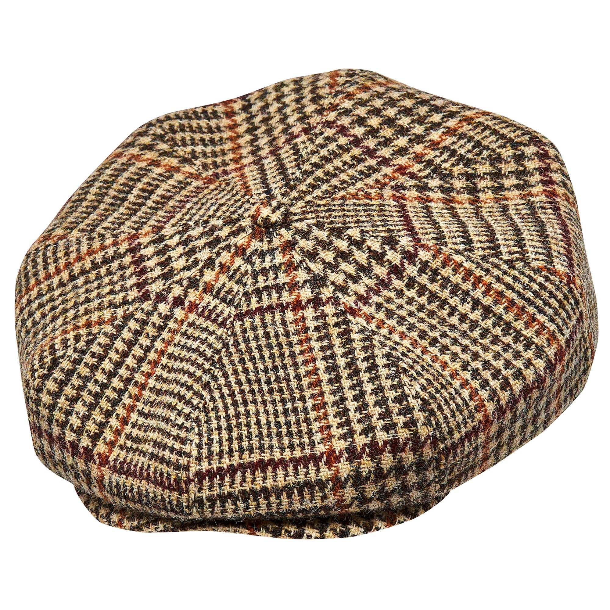 Eight Piece Wool Newsboy Cap-Crown Beige - Image 2