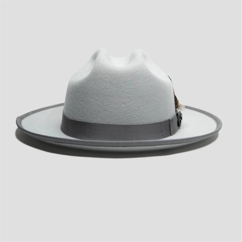 Fashionable Felt Fedora Hat in Sliver Grey - Image 2