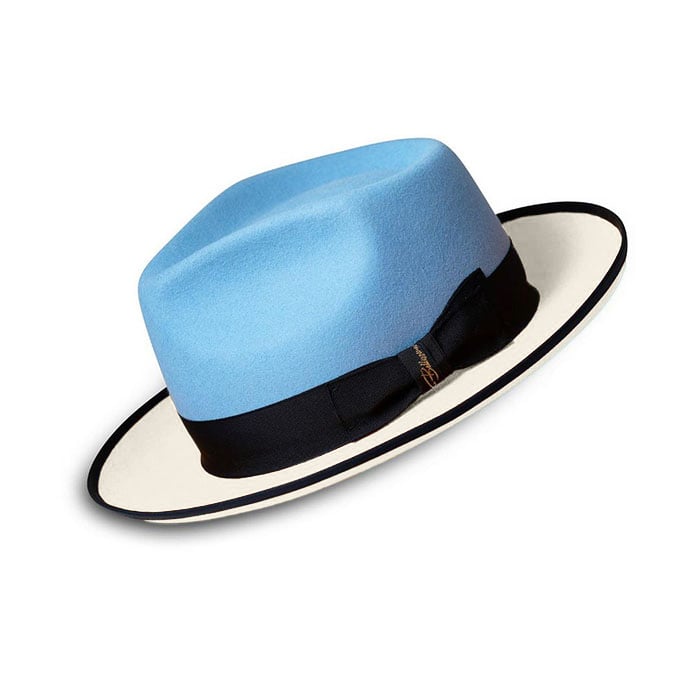 Felt Two Tone Fedora Hat - Image 5
