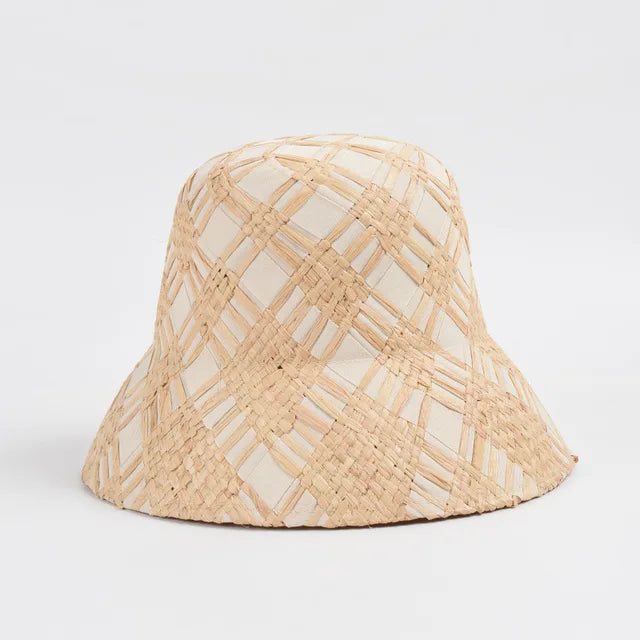Handmade Raffia Straw Bucket Hat Foldable Sun Hats - Image 4