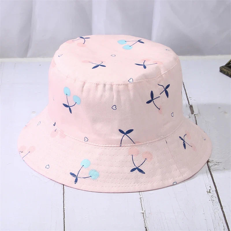 Kids Bucket Cotton Flat Hat - Image 5