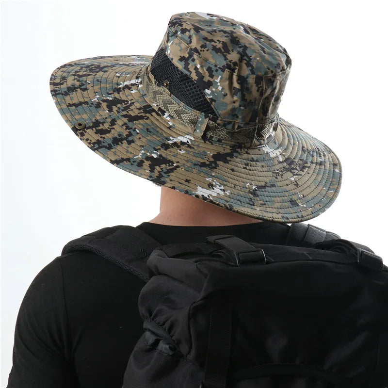 Men and Women Camouflage Large Brim Boonie Hat - Image 4