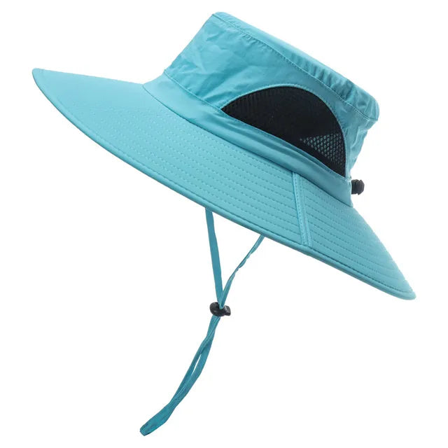 Men and Women Large Brim Waterproof Breathable Outdoor Quick Dry Boonie Hat - Image 12