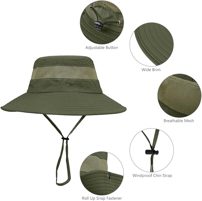 Mesh Breathable Boonie Hat For Men Women - Image 3