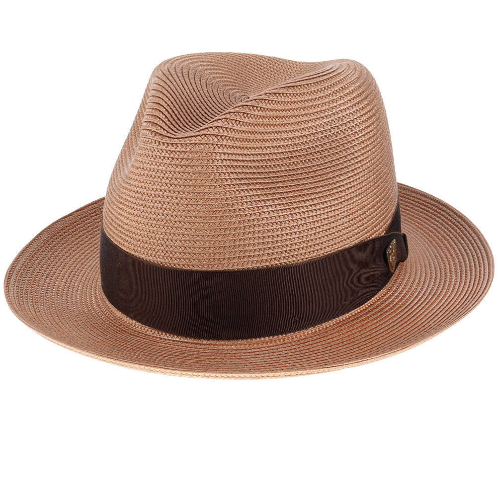 Navy Blue Straw Fedora Hat - Image 23