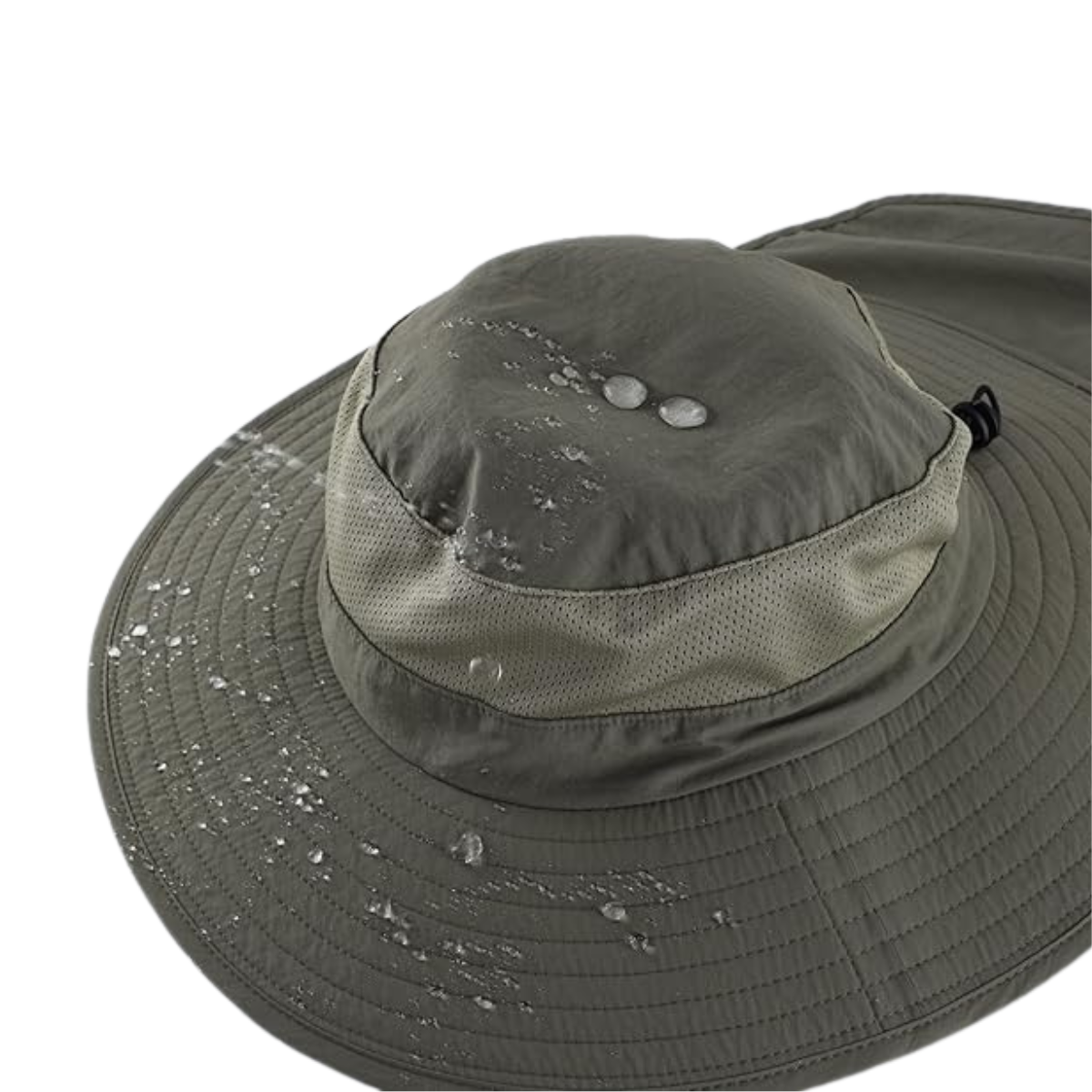 Outdoor UPF50+ Mesh Sun Hat Wide Brim Fishing Hat with Neck Flap - Image 7