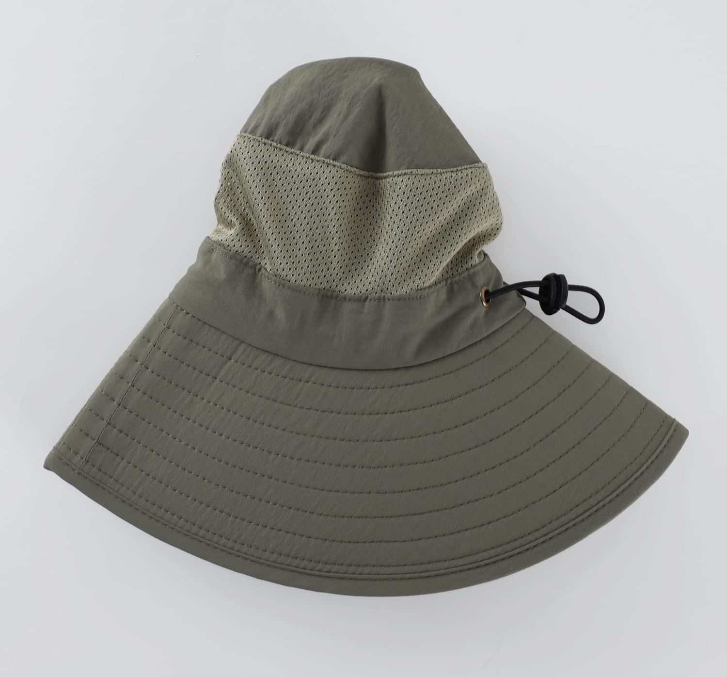 Outdoor UPF50+ Mesh Sun Hat Wide Brim Fishing Hat with Neck Flap - Image 3