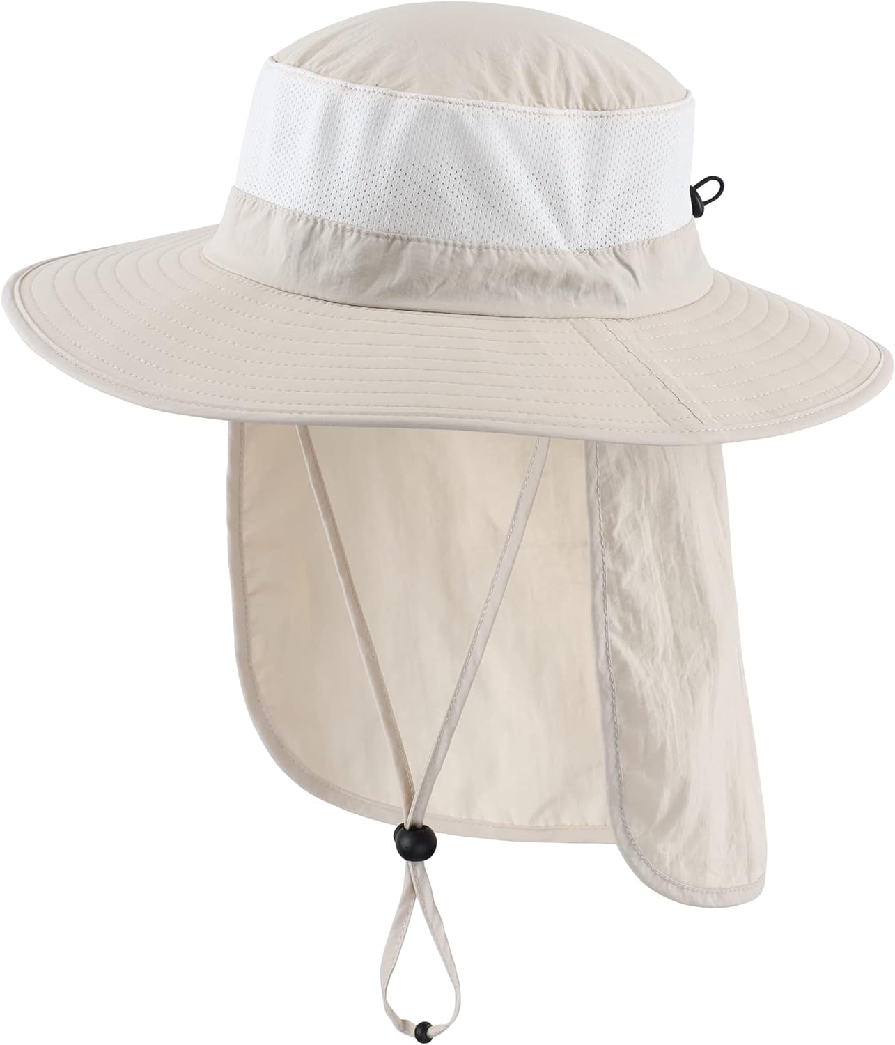 Outdoor UPF50+ Mesh Sun Hat Wide Brim Fishing Hat with Neck Flap - Image 16