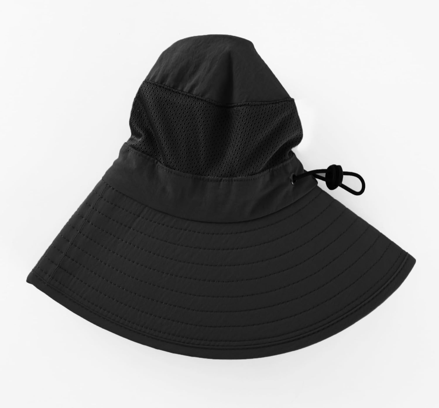 Outdoor UPF50+ Mesh Sun Hat Wide Brim Fishing Hat with Neck Flap - Image 17