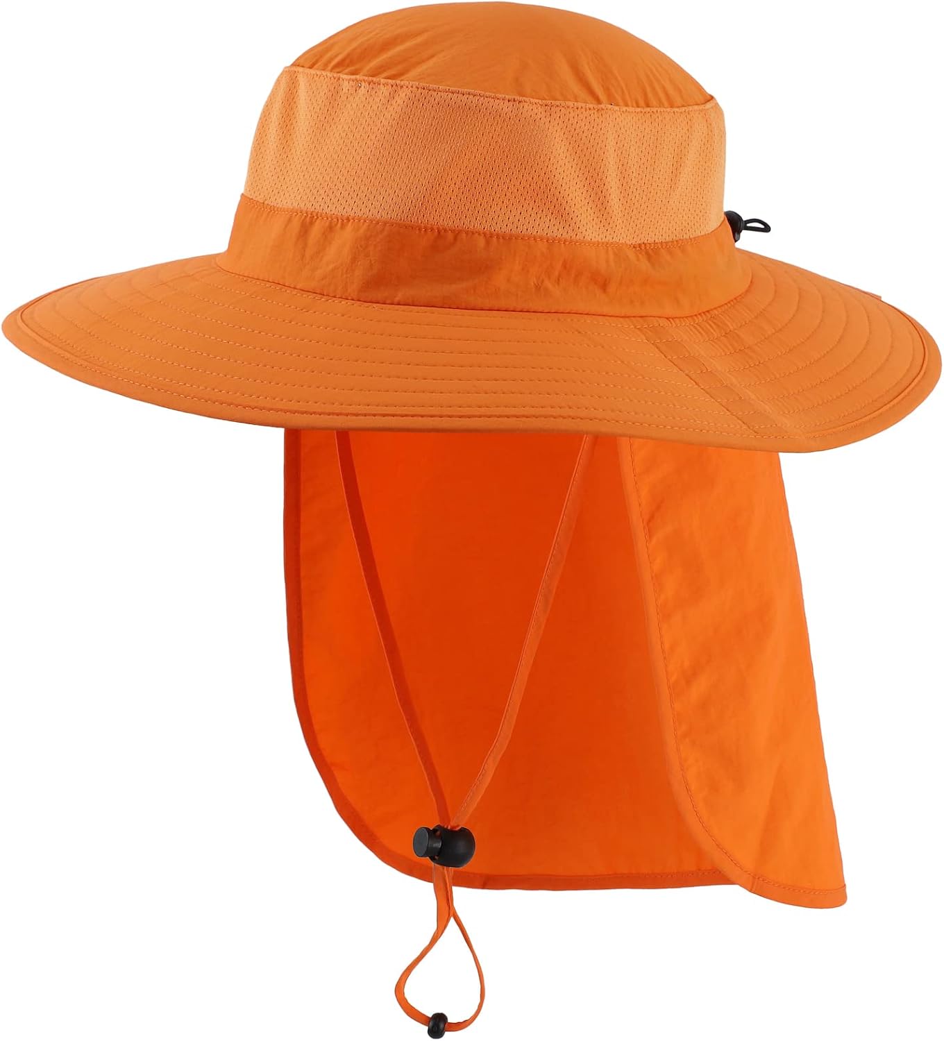 Outdoor UPF50+ Mesh Sun Hat Wide Brim Fishing Hat with Neck Flap - Image 14