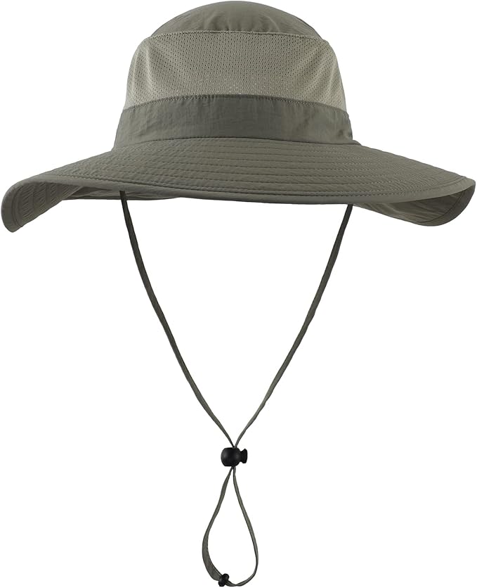 Outdoor UPF50+ Mesh Sun Hat Wide Brim Fishing Hat with Neck Flap - Image 2
