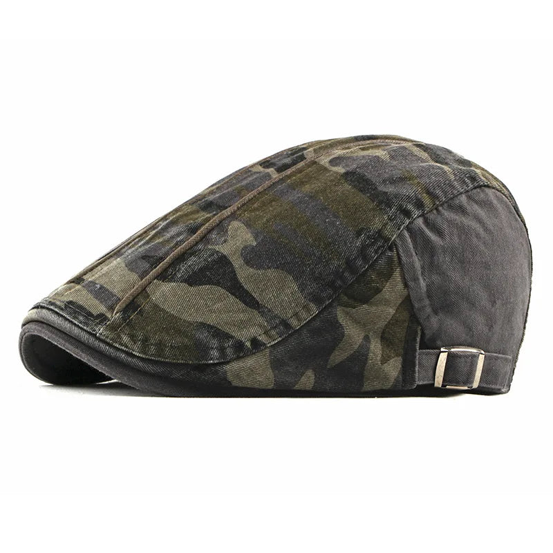 Patchwork Washed Cotton Flat Cap - Image 4