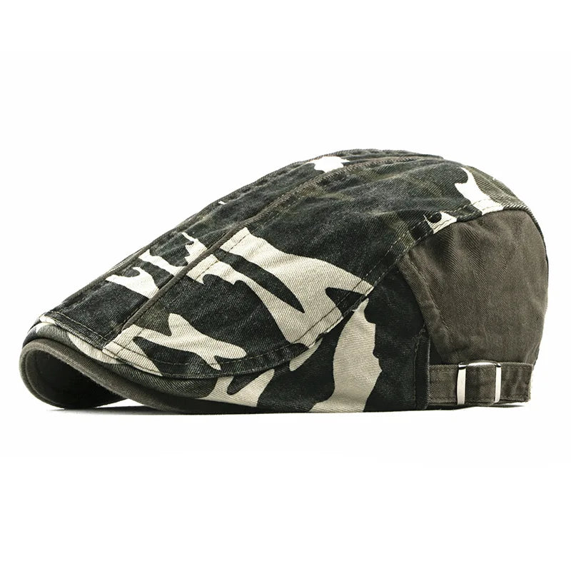Patchwork Washed Cotton Flat Cap - Image 3
