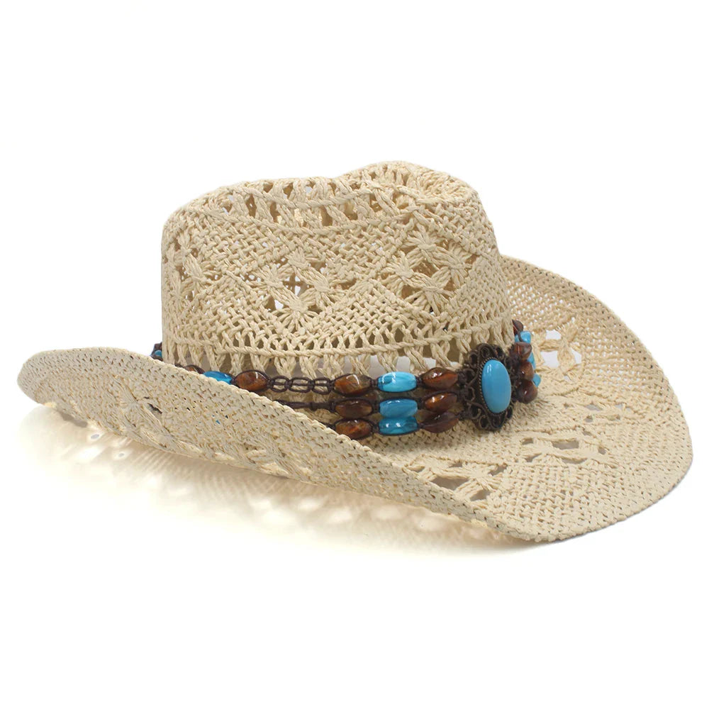 Rustic Elegance Straw Cowboy Hat - Image 4