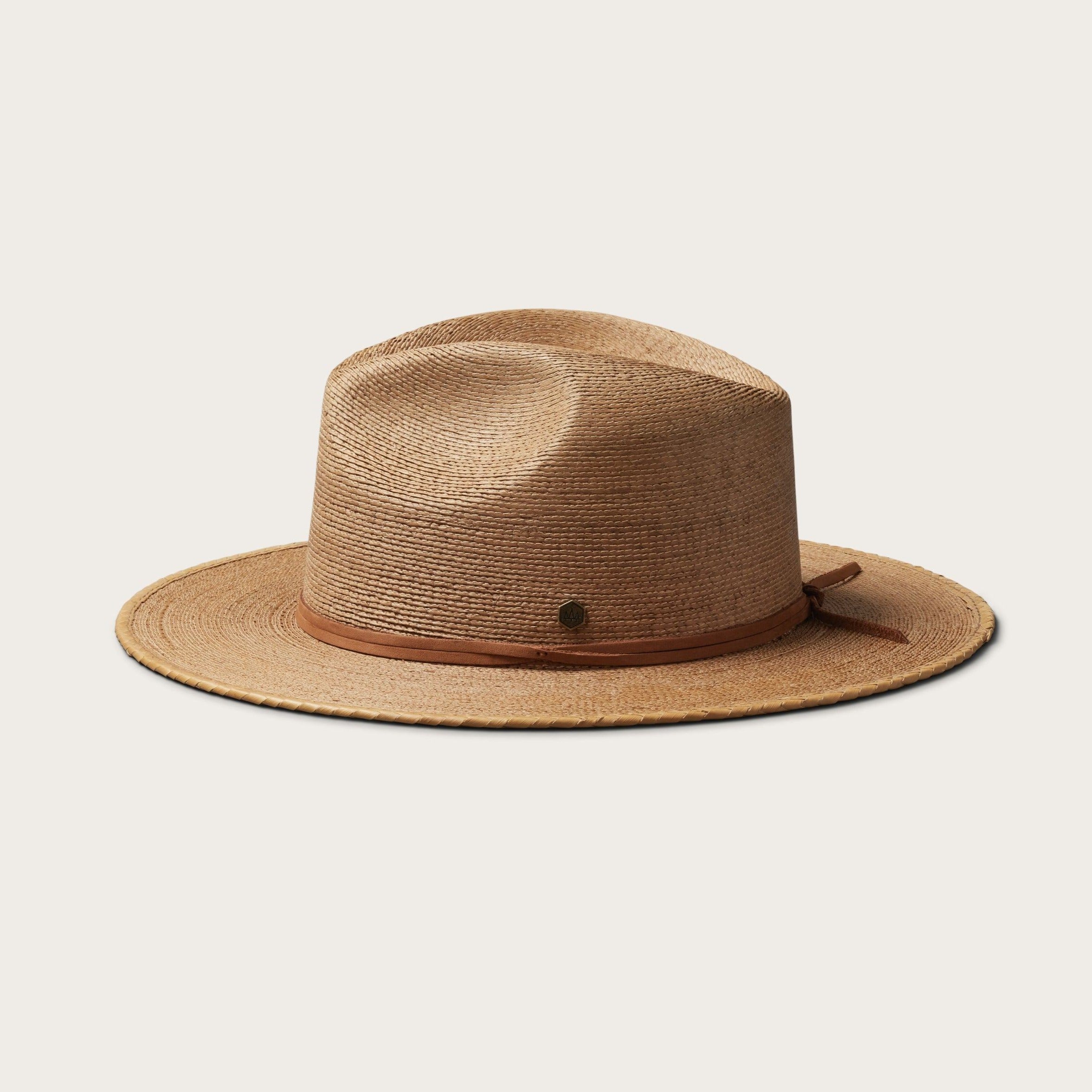 Statement Piece Straw Fedora in Saddle - Image 2