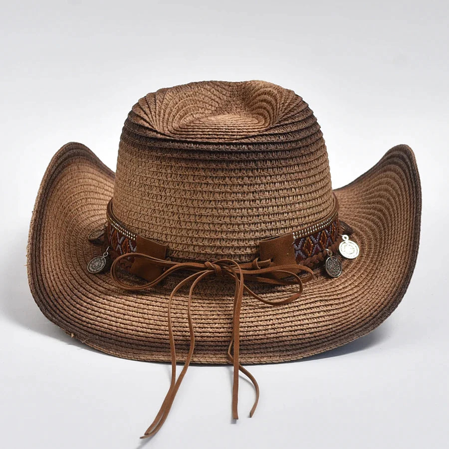 Straw Hat With Windproof Rope - Image 5