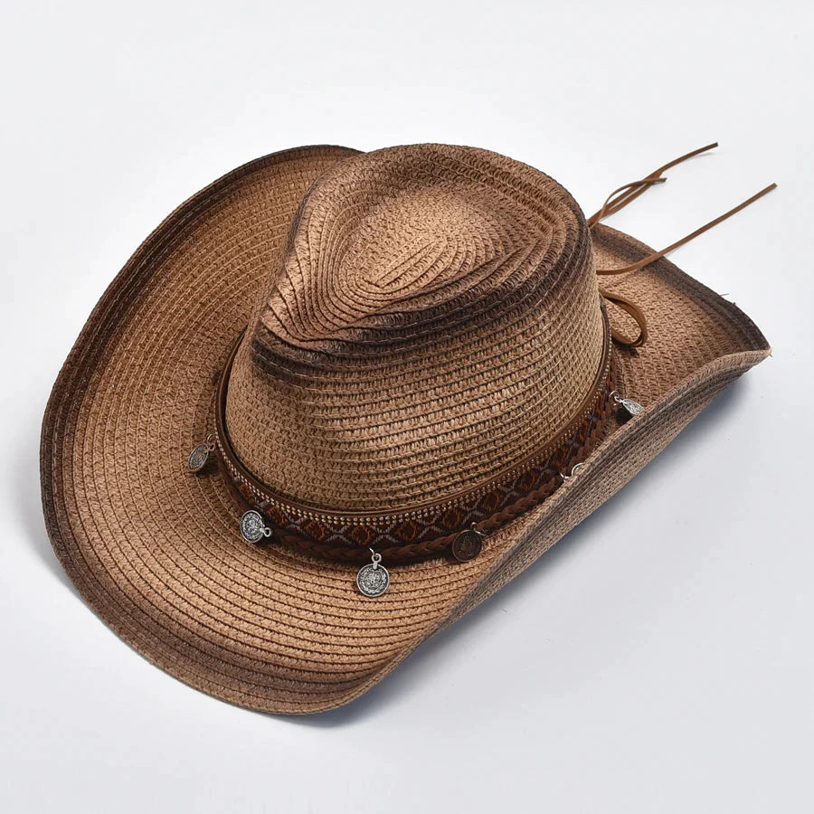 Straw Hat With Windproof Rope - Image 3