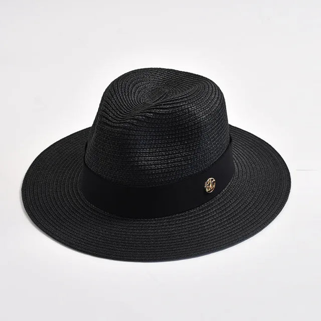 Straw Hats Panama Ribbon Decoration Elegant Luxury Straw Hat - Image 2