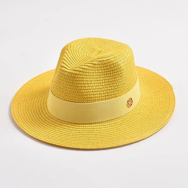 Straw Hats Panama Ribbon Decoration Elegant Luxury Straw Hat - Image 11