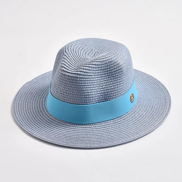 Straw Hats Panama Ribbon Decoration Elegant Luxury Straw Hat - Image 10