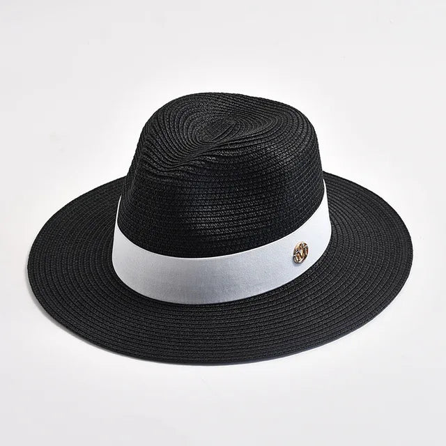 Straw Hats Panama Ribbon Decoration Elegant Luxury Straw Hat - Image 6